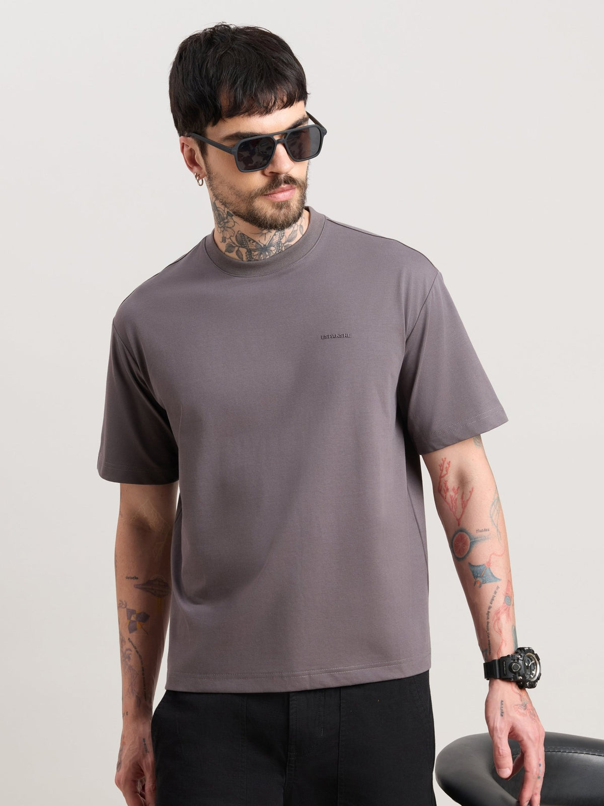 Nora - Loose Fit T-Shirt - Shale - Espanshe
