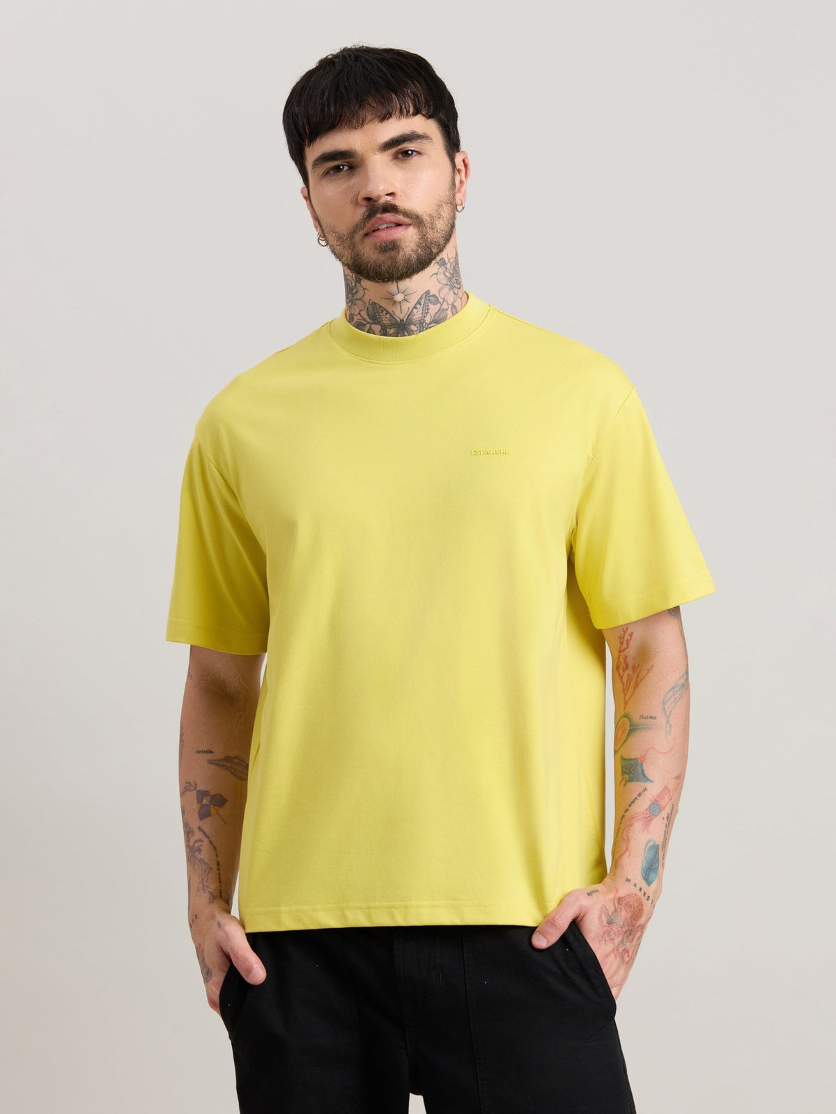 Nora - Loose Fit T-Shirt - Yellow - Espanshe