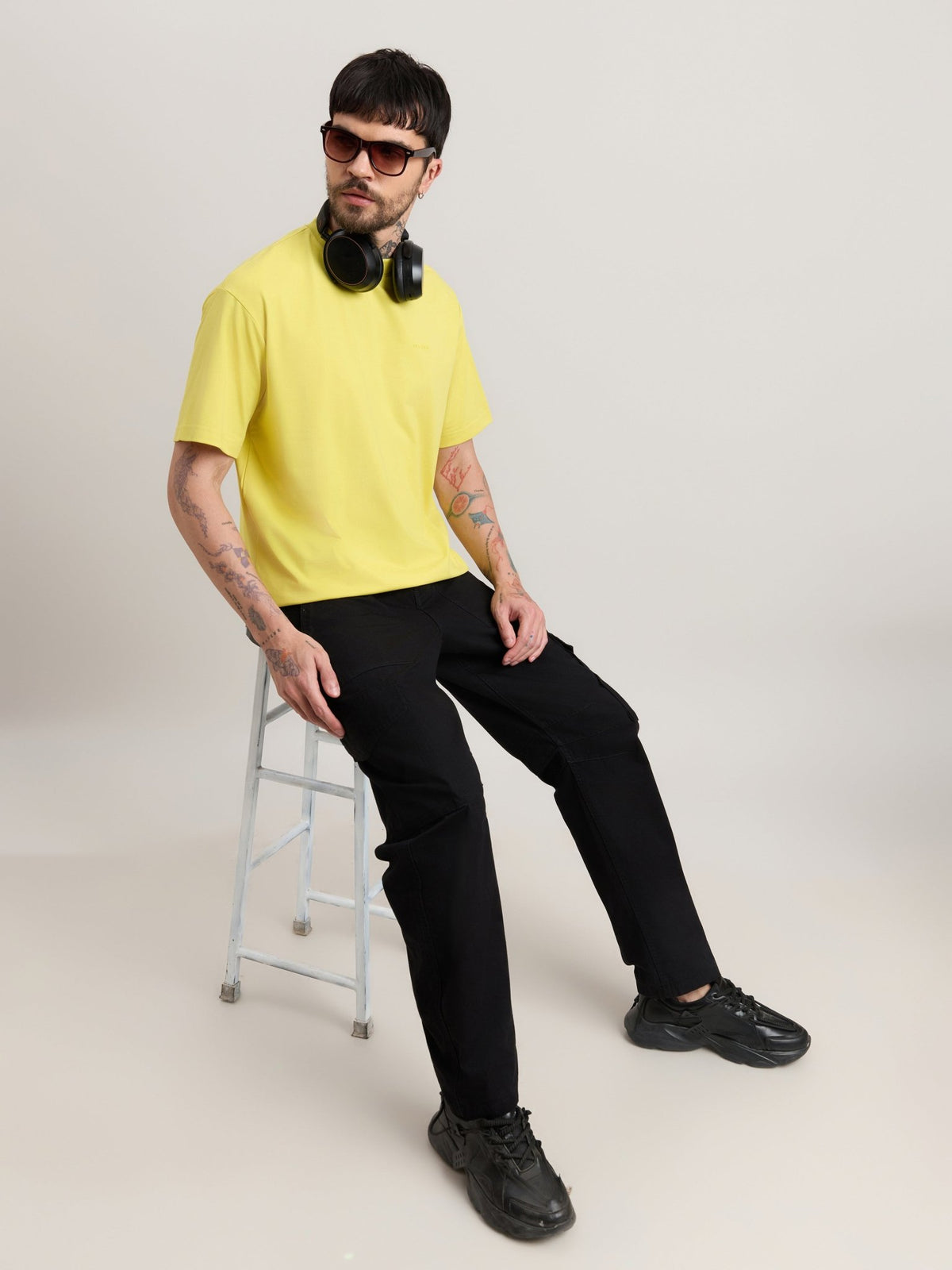 Nora - Loose Fit T-Shirt - Yellow - Espanshe