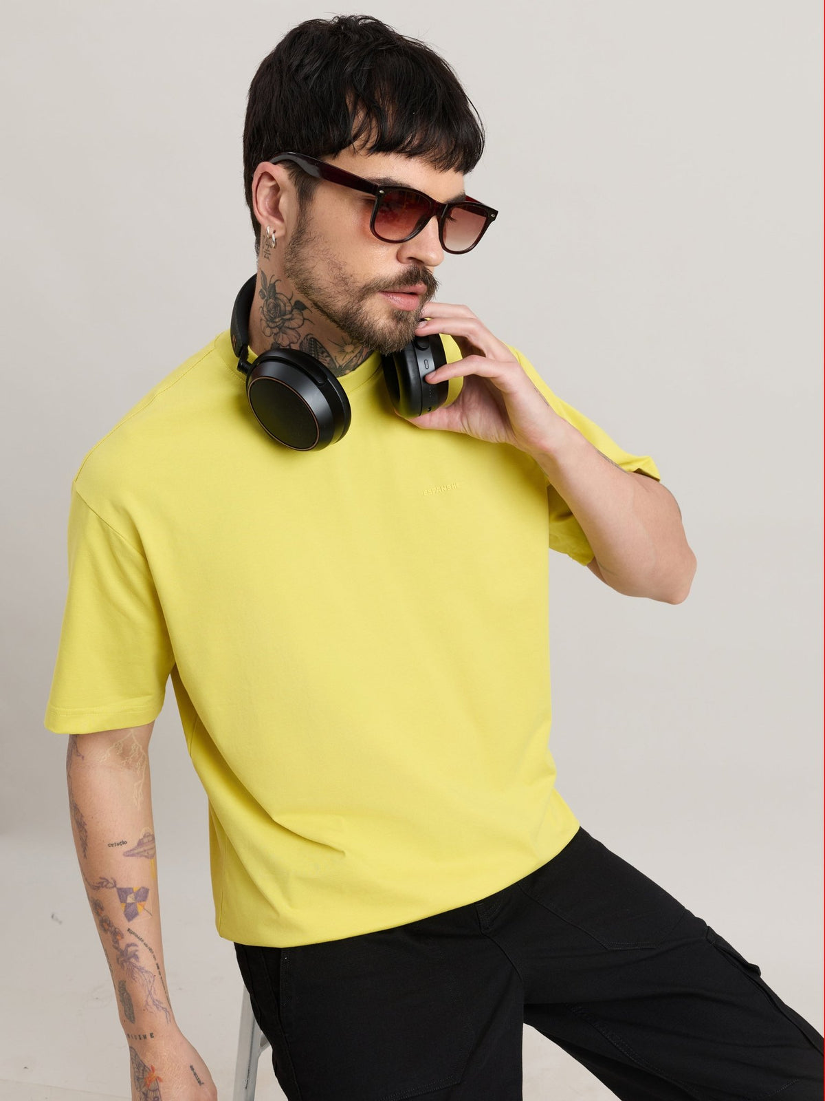 Nora - Loose Fit T-Shirt - Yellow - Espanshe