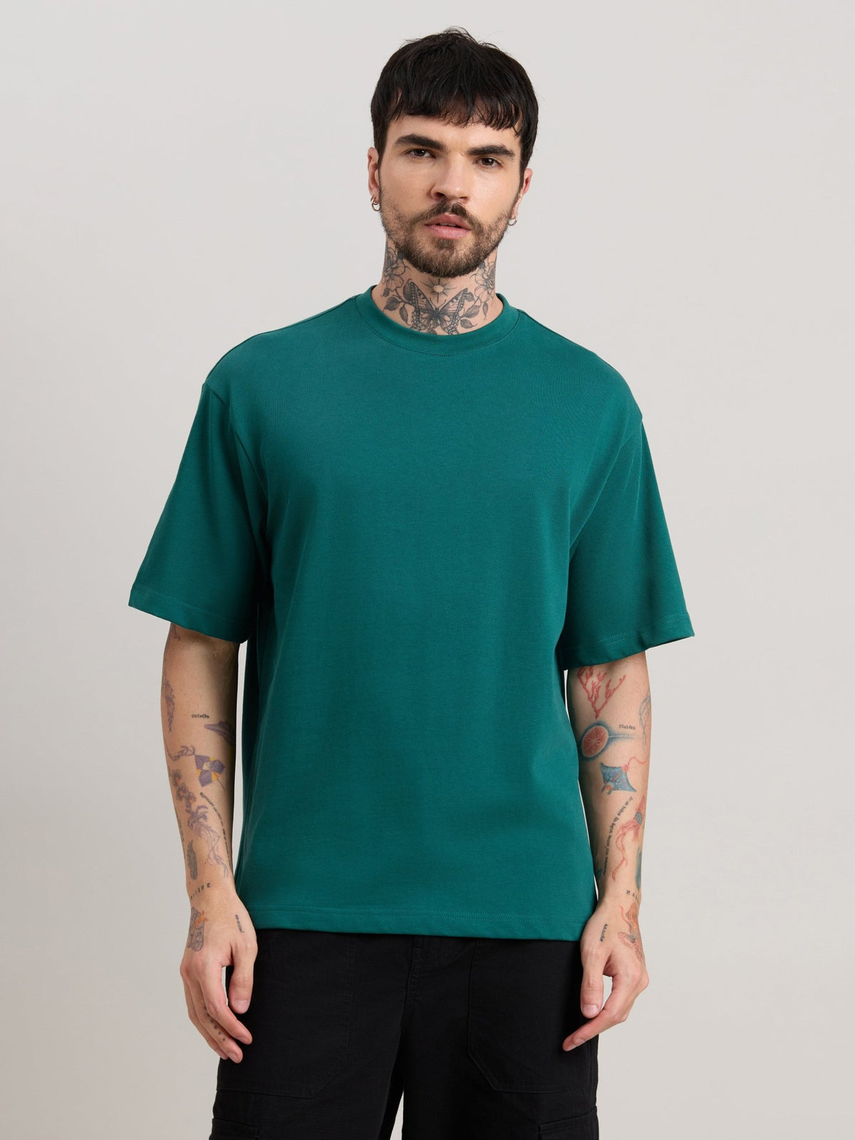 Vynora - Loose Fit T-Shirt - Teal Green - Espanshe