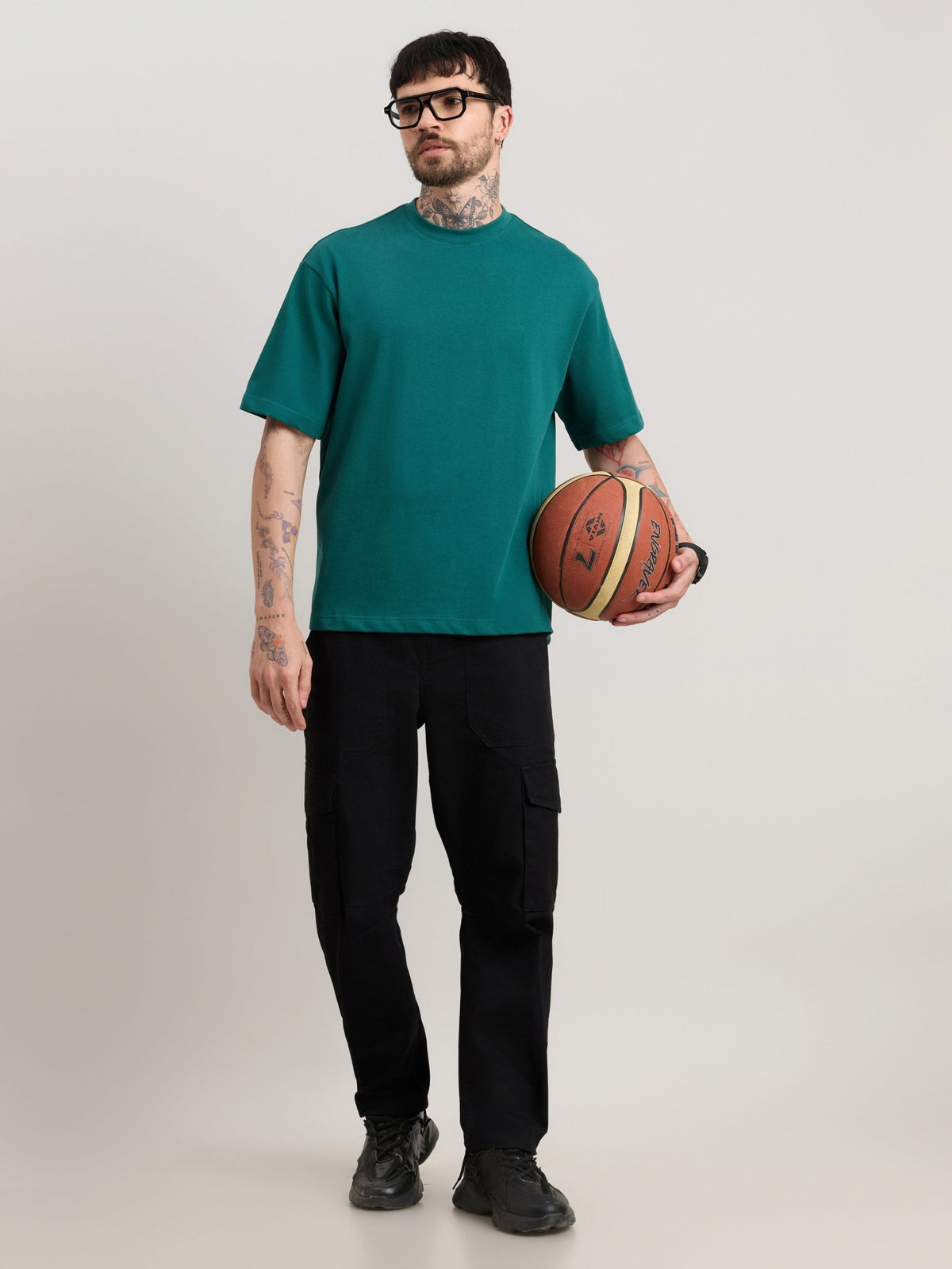 Vynora - Loose Fit T-Shirt - Teal Green - Espanshe