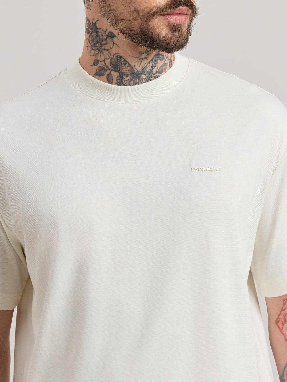 Nora - Loose Fit T-Shirt - Off White - Espanshe