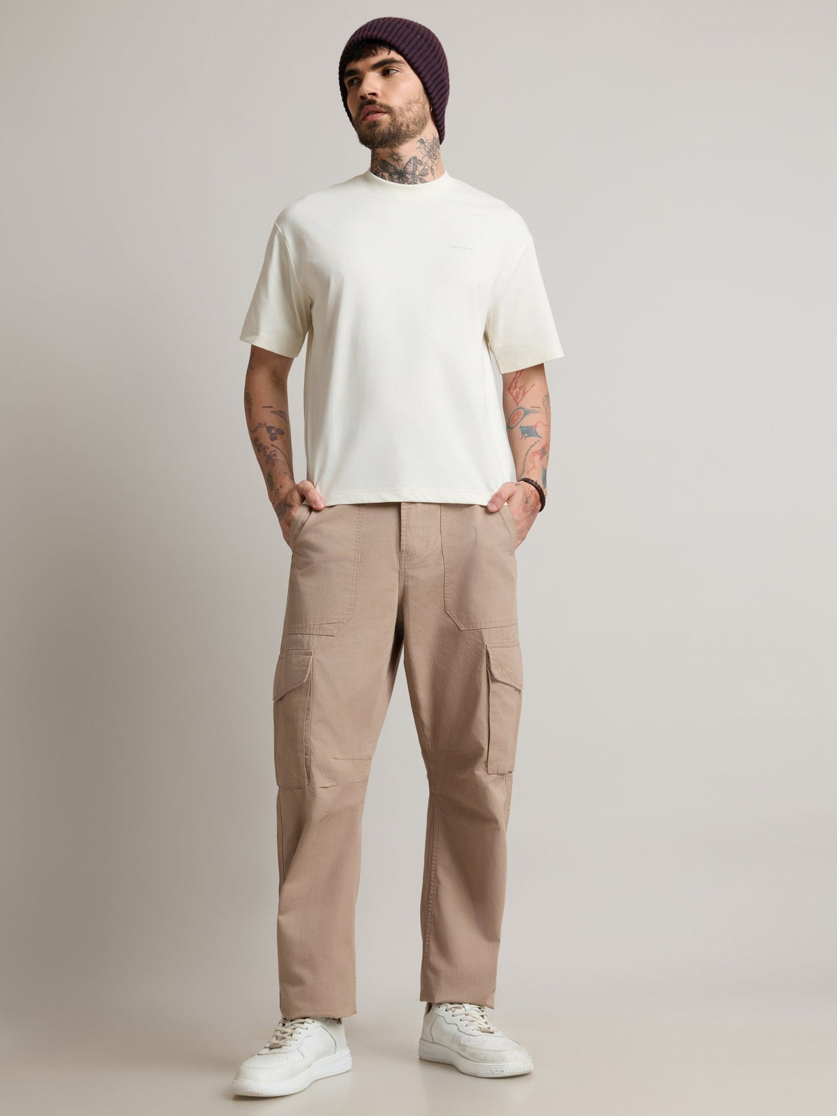 Nora - Loose Fit T-Shirt - Off White - Espanshe