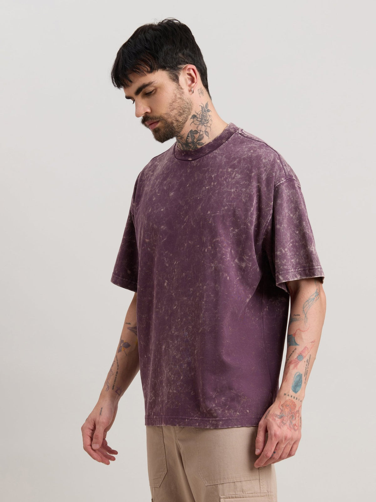 Kellington - Fade Midnight Plum Baggy T-Shirt - Espanshe