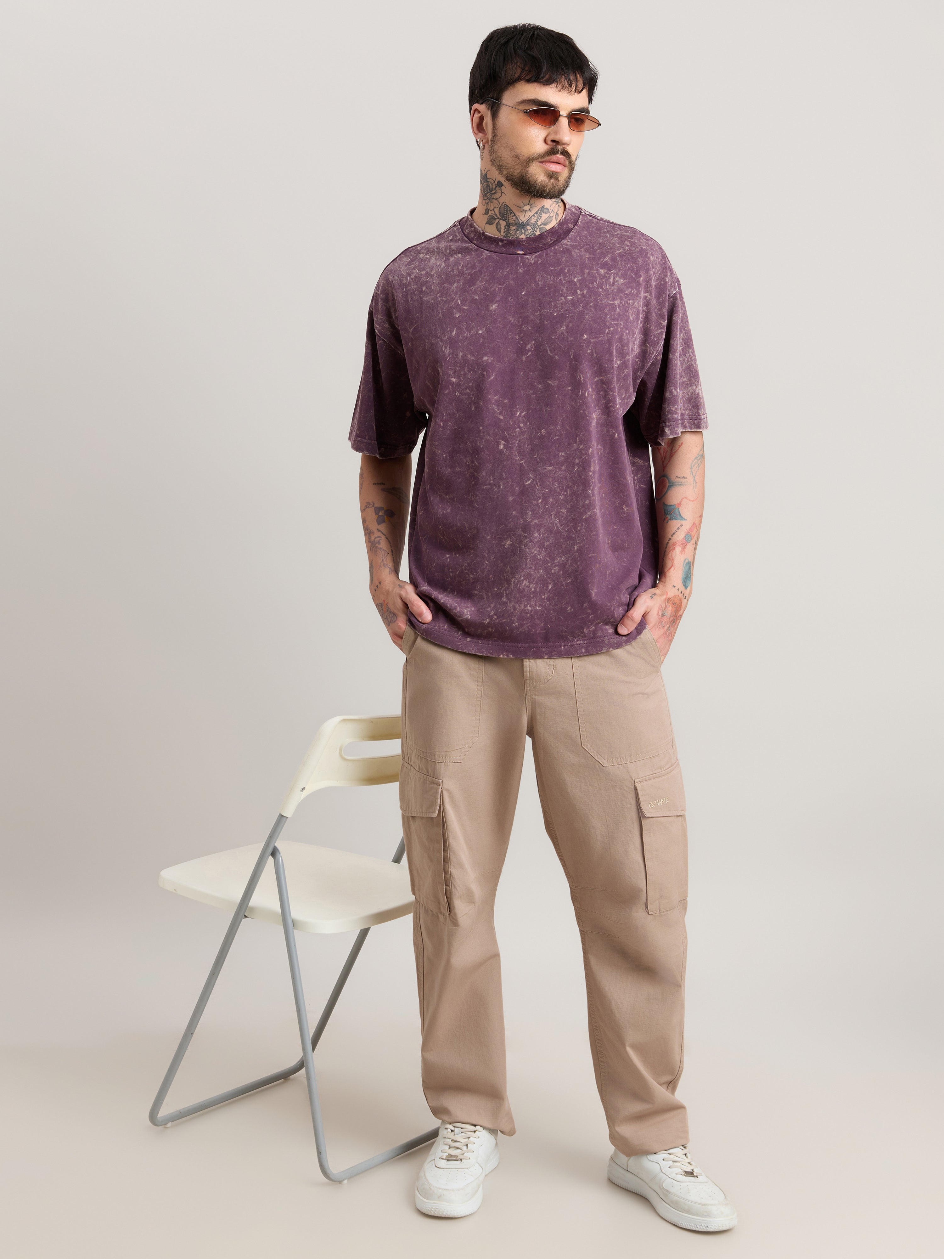 Kellington - Fade Midnight Plum Baggy T-Shirt