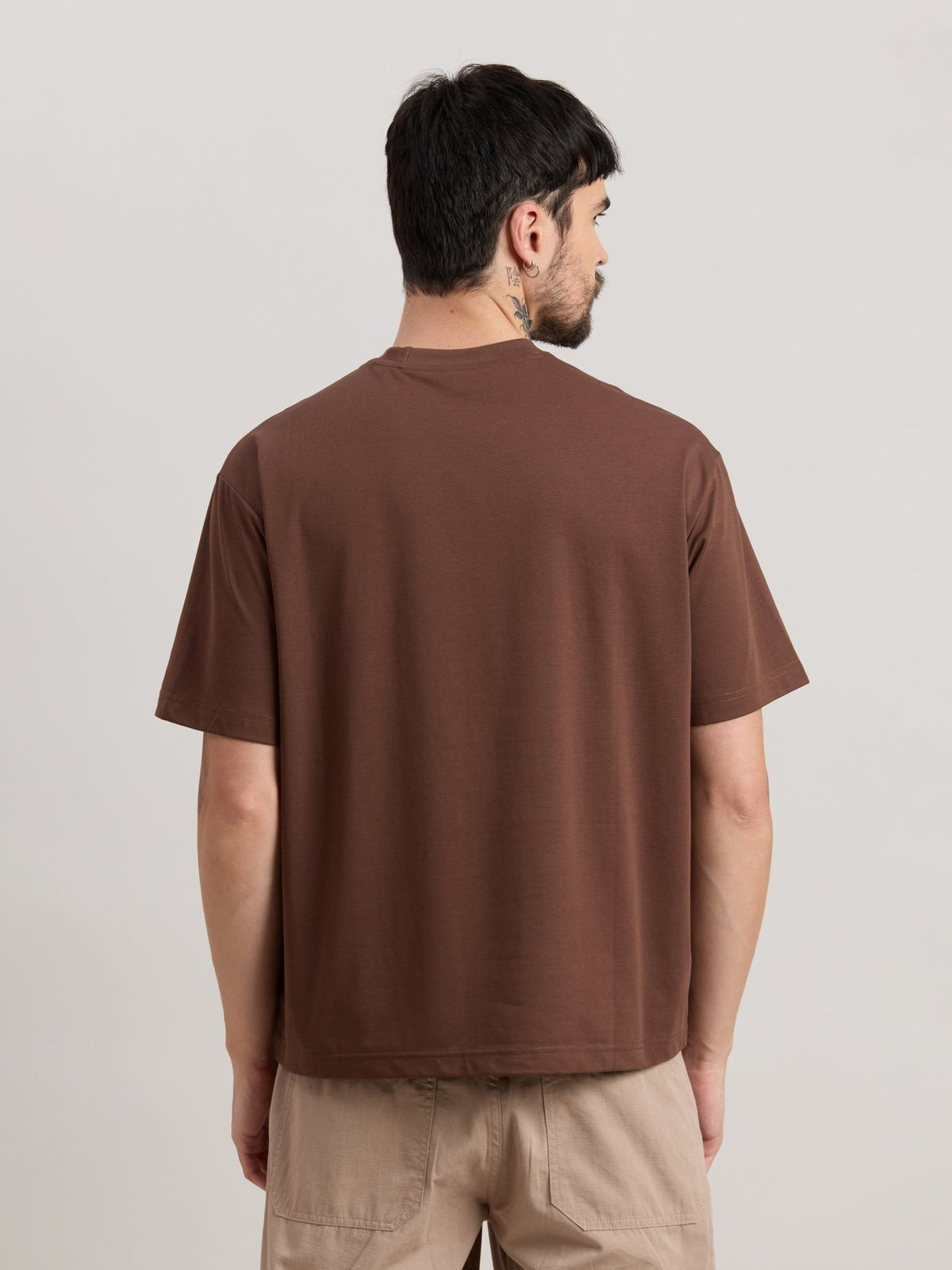 Nora - Loose Fit T-Shirt - Pincone Brown - Espanshe