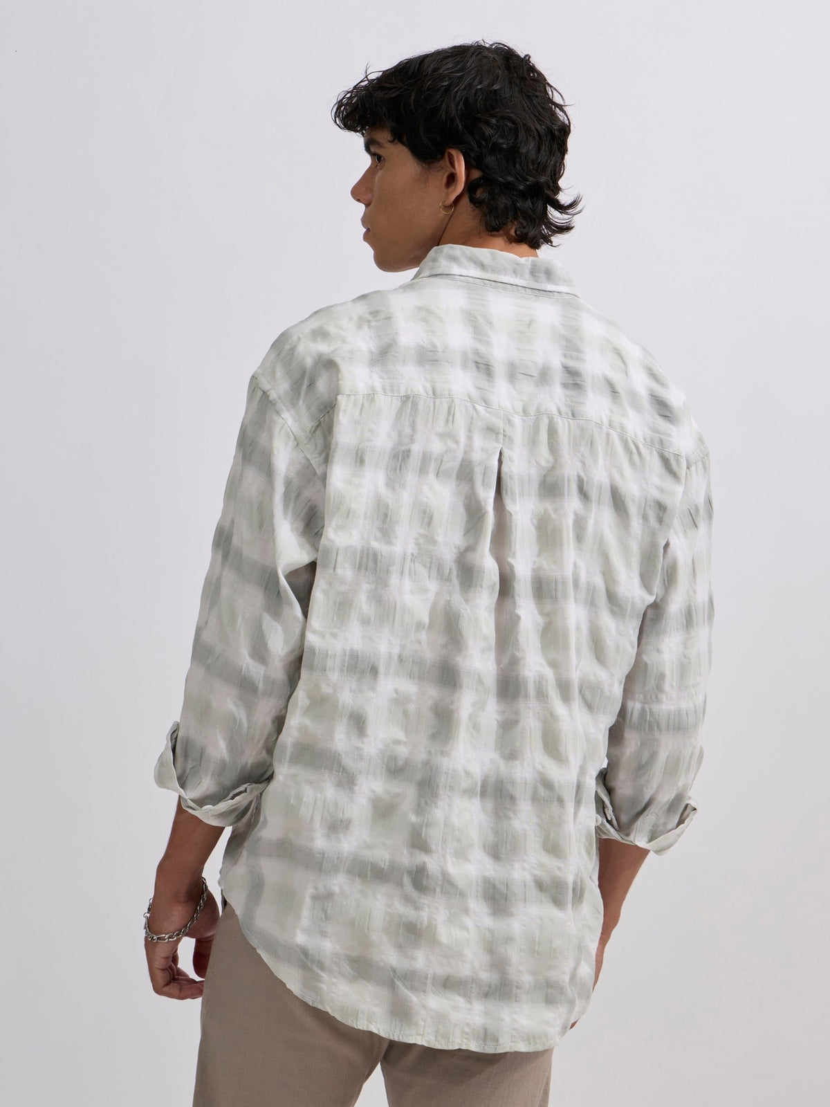 Pulse Tee - Checks Shirt - Light Green - Espanshe