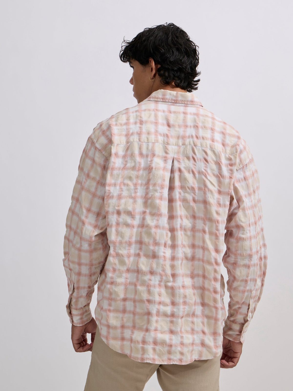 Pulse Tee - Checks Shirt - Pink - Espanshe