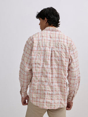  Men's Pulse Tee - Checks Shirt in pink  color