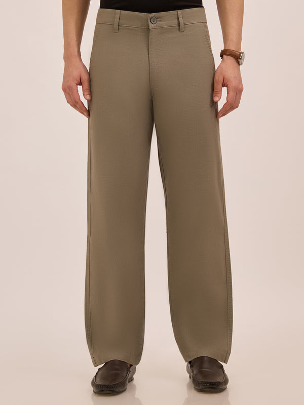 men's  Comfort Fit Cotton trousers - Smoke Green