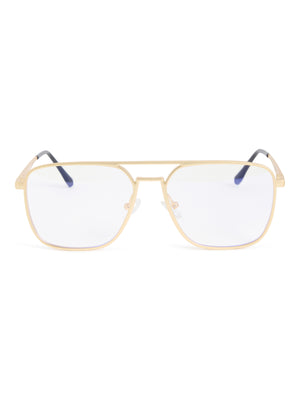 Men's Rectangle Sunglass - Baby Gold