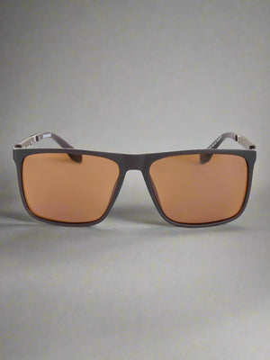 Men's Rectangle Sunglass - Coffee Brown