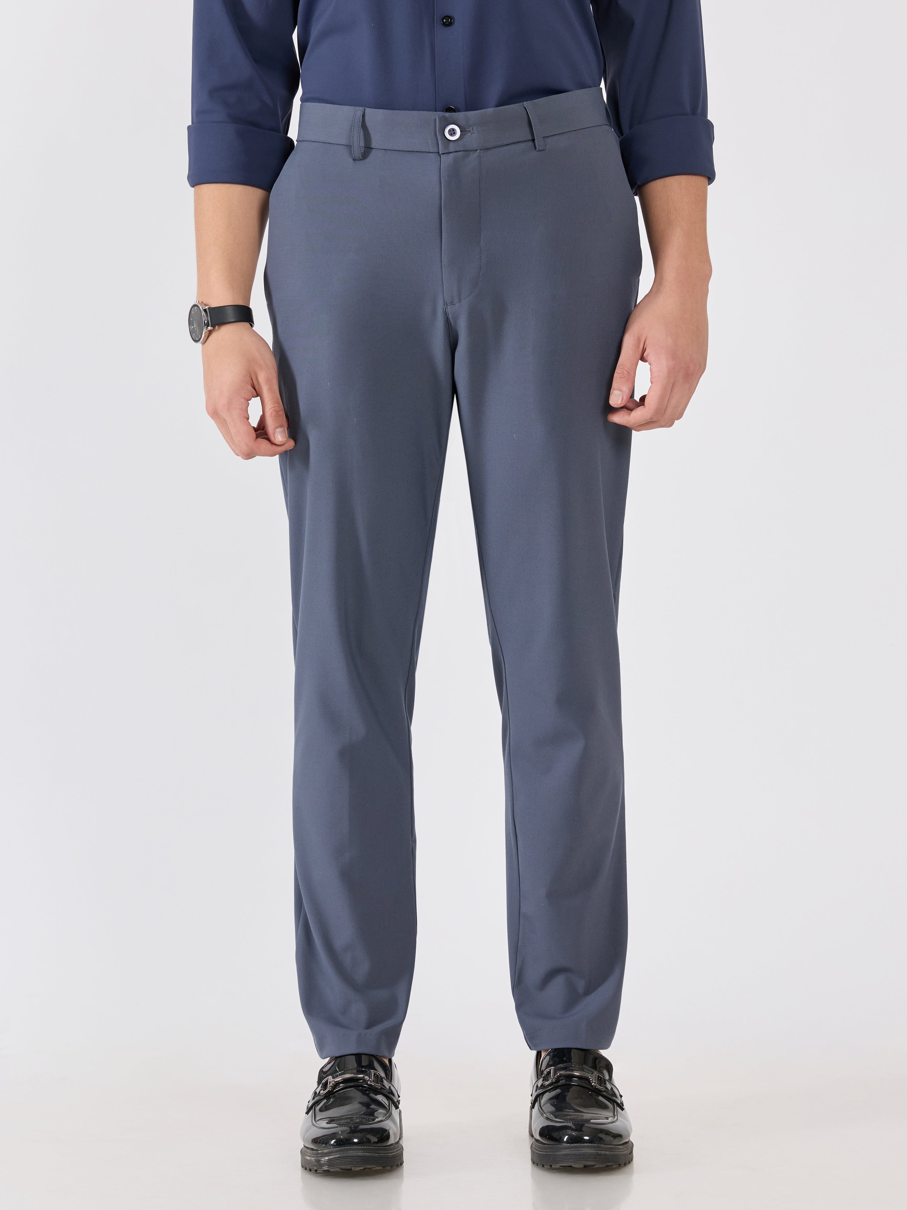 Men's Slim Fit Formal Pant - Dark Gray