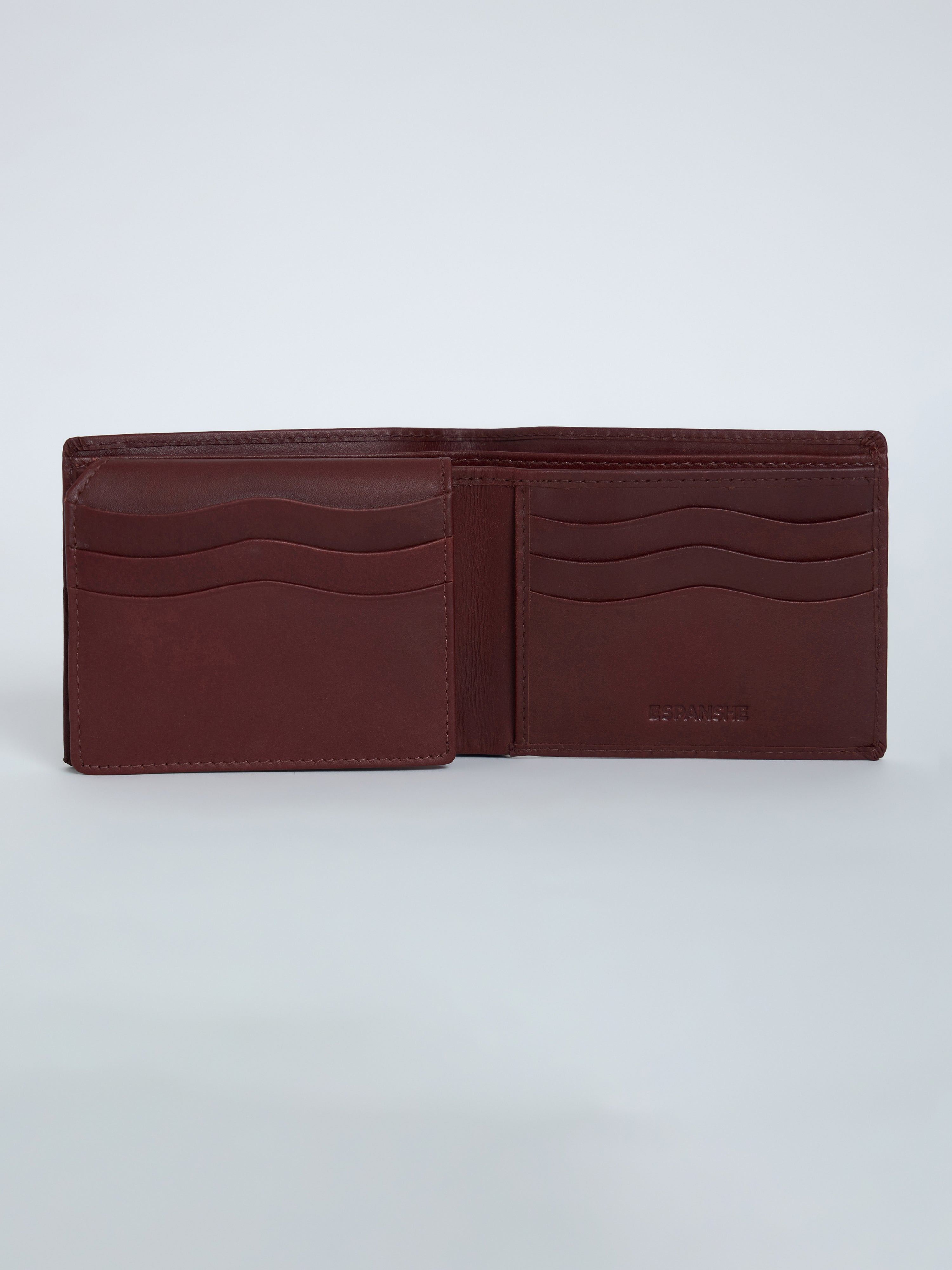 Arctic-1 - Bi-Fold Leather Wallet - Cherry Red