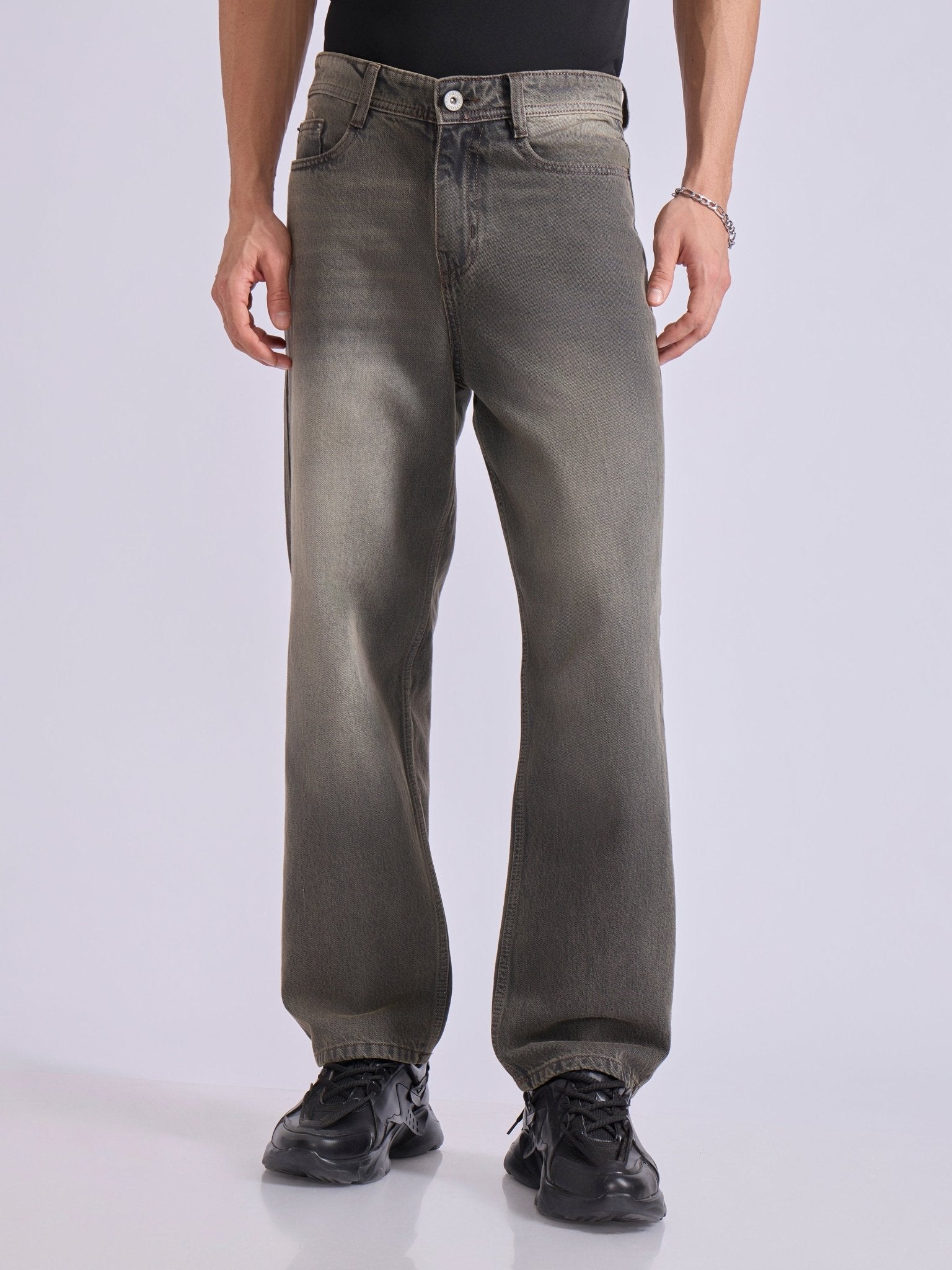 Zoran - Relaxed Fit Jeans - Black Shade - Espanshe