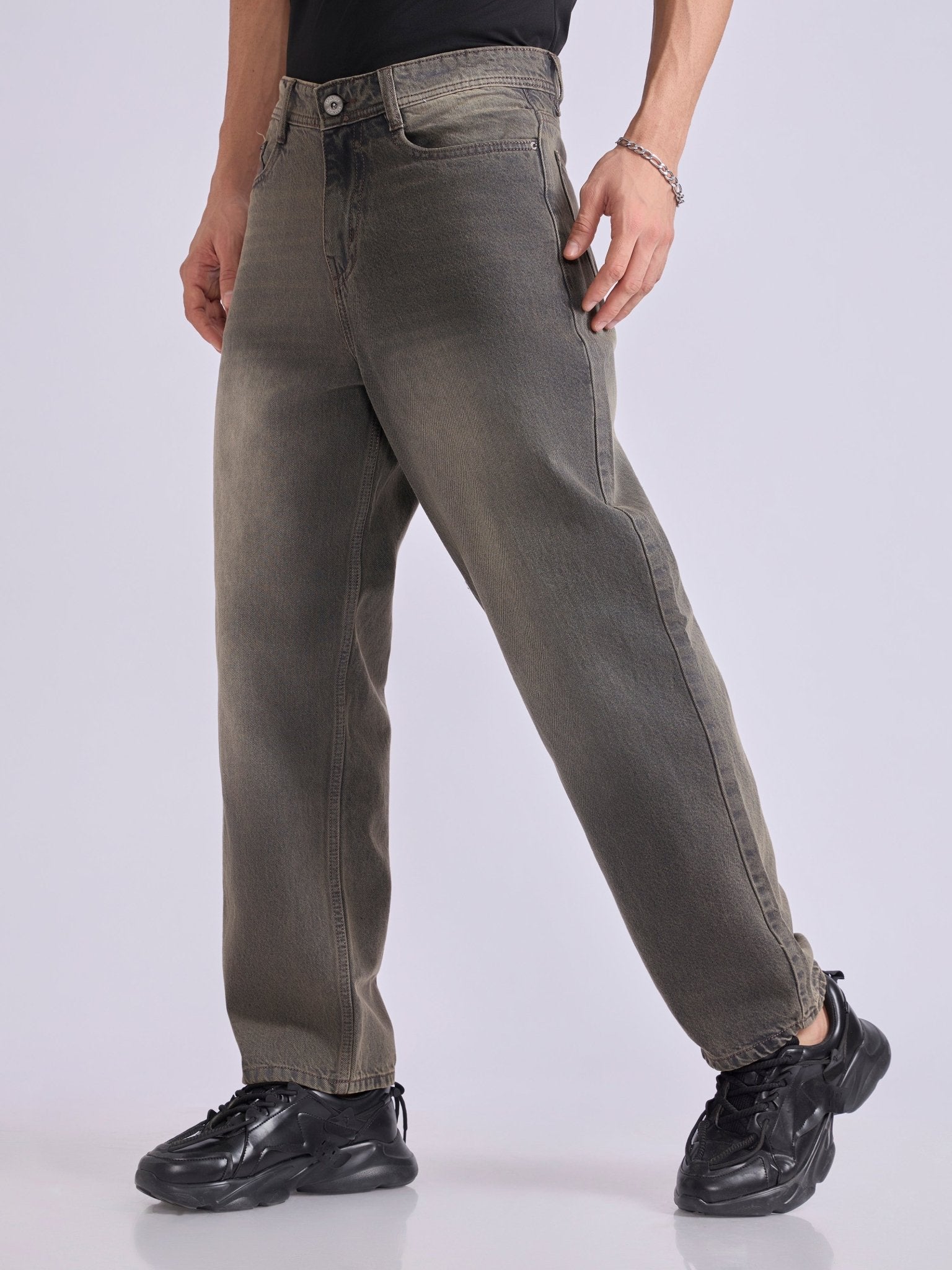 Zoran - Relaxed Fit Jeans - Black Shade - Espanshe