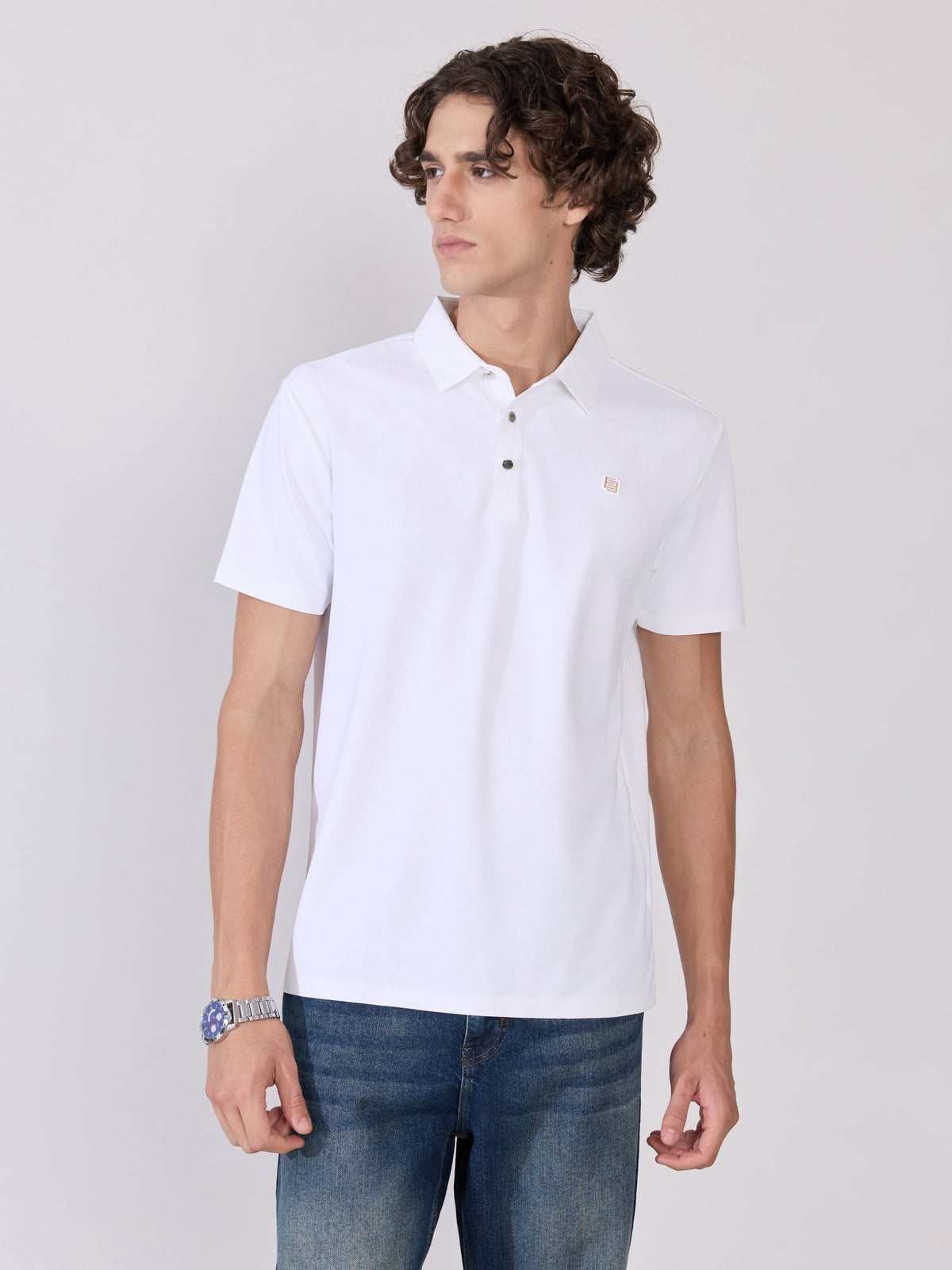 Zoltan - Regular Fit Polo T-Shirt - White - Espanshe