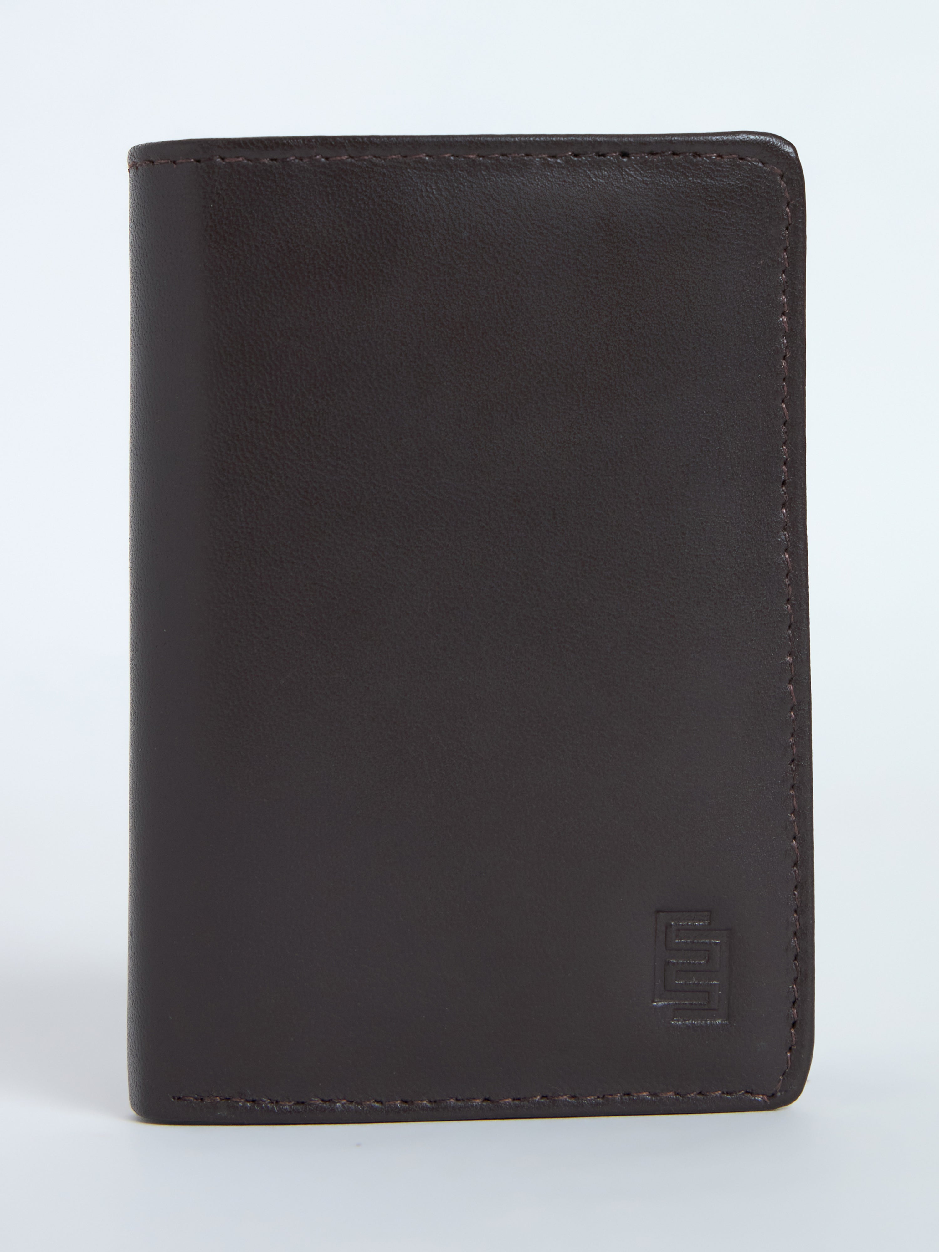 Arctic-8 - Vertical Leather Soft Wallet - Brown