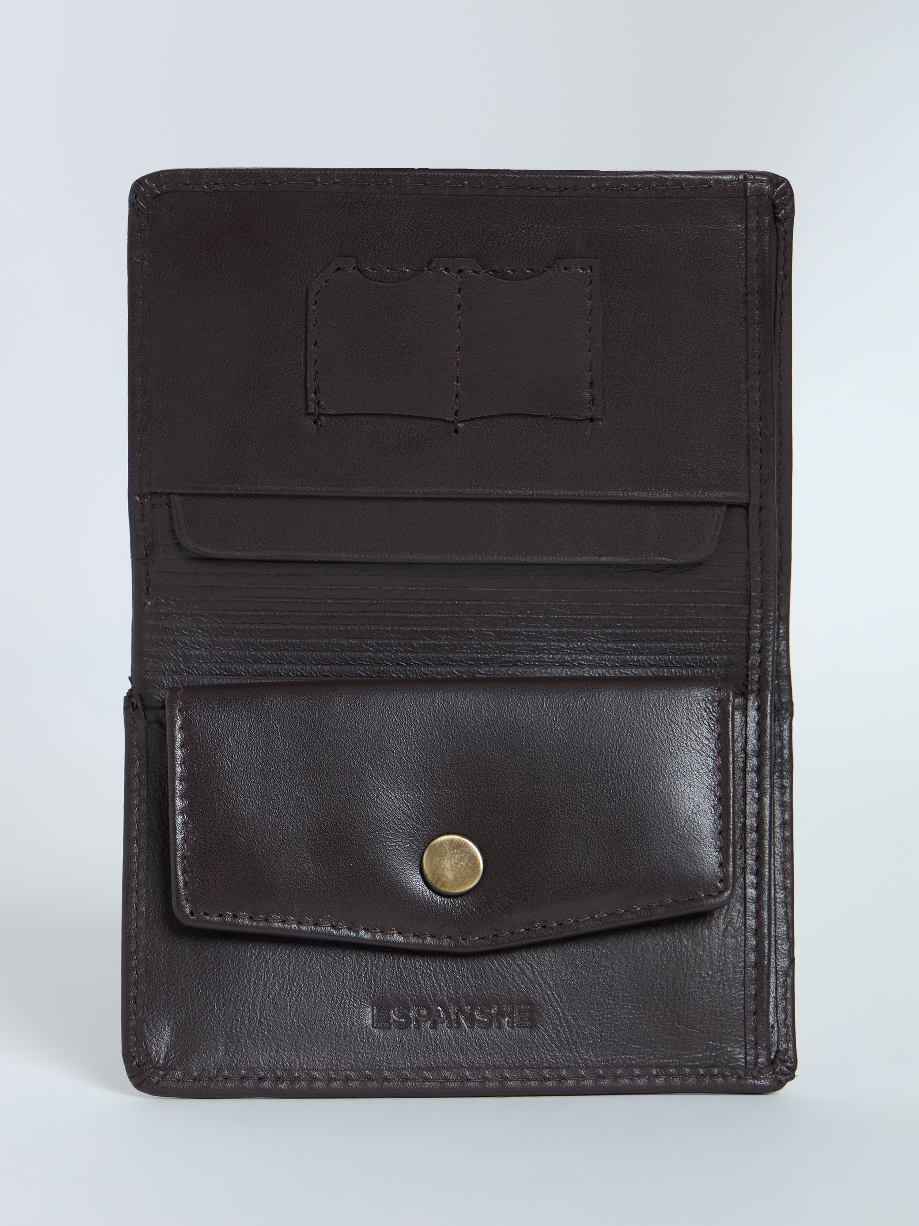 Arctic-8 - Vertical Leather Soft Wallet - Brown