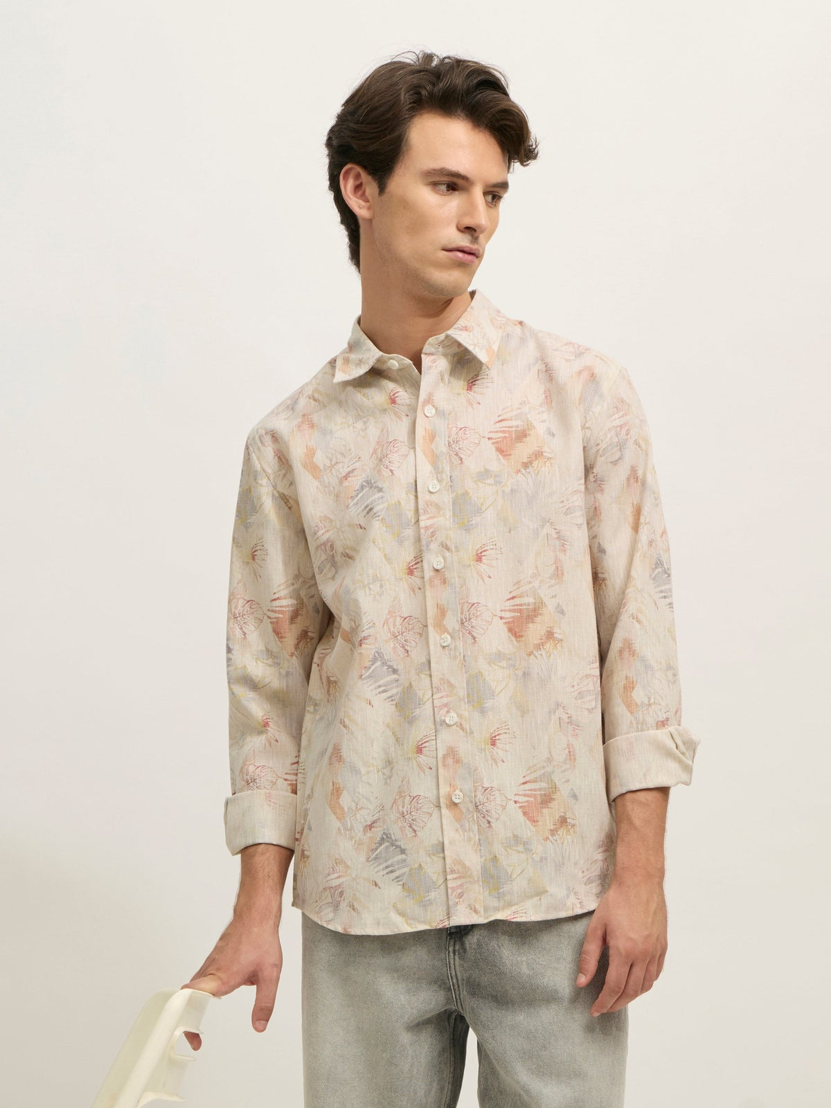 Westley - Regular Floral Printed Shirt - Orange - Espanshe