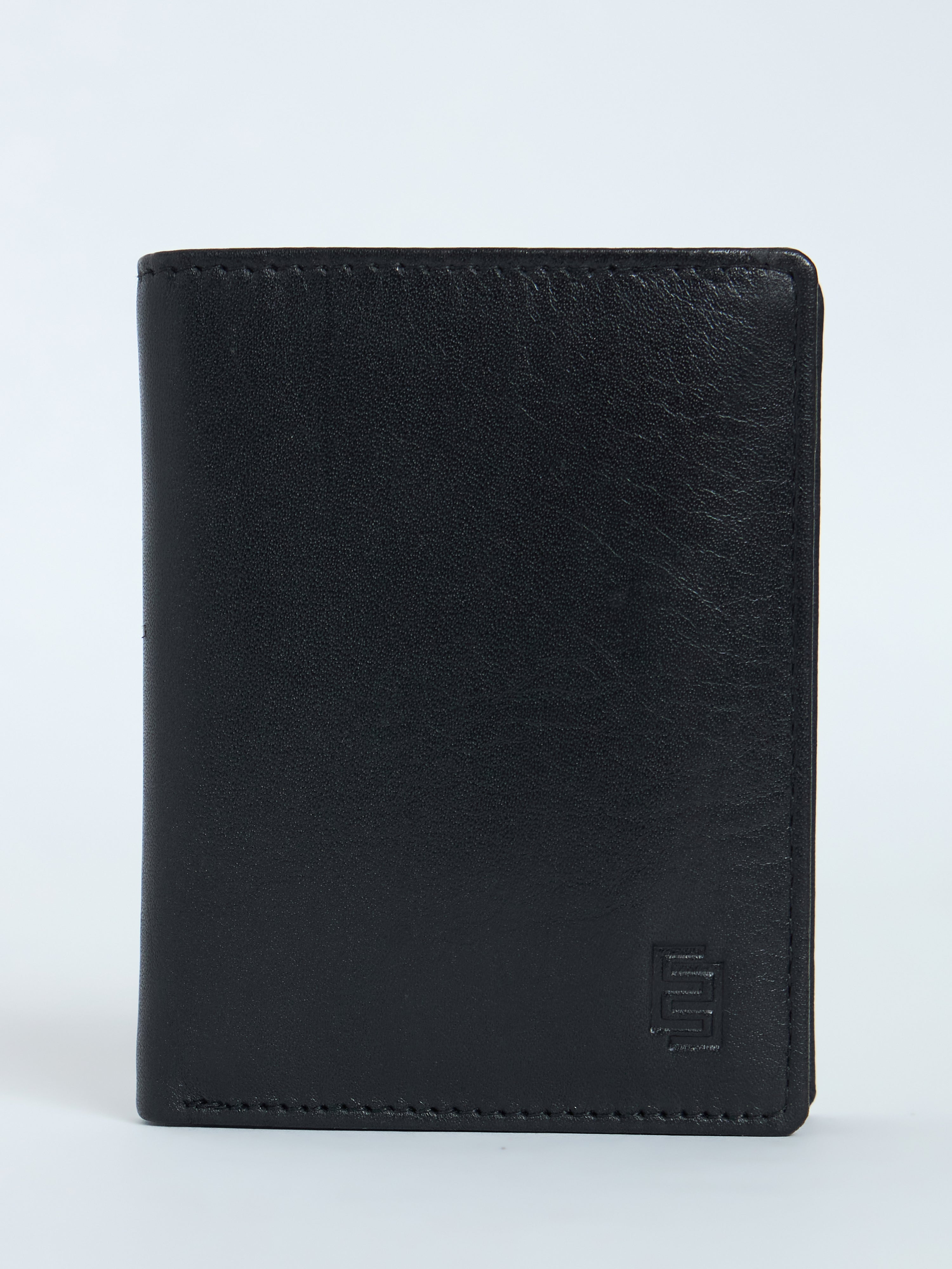 Arctic-2 - Bi-Fold Leather Wallet - Black