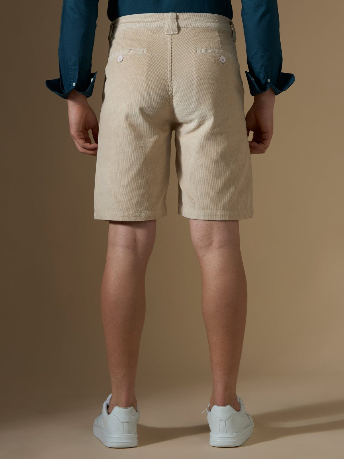 Melwin - Corduroy Shorts - Beige - Espanshe