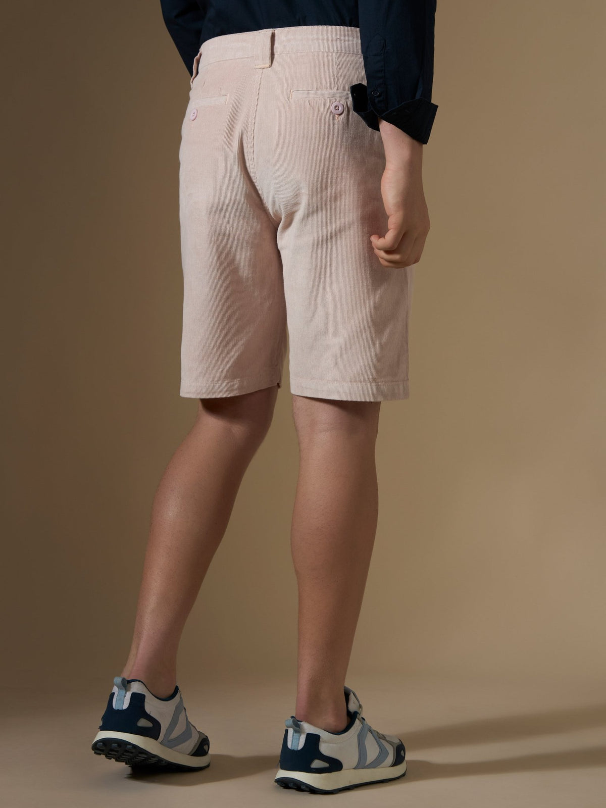 Melwin - Corduroy Shorts - Nude Pink - Espanshe