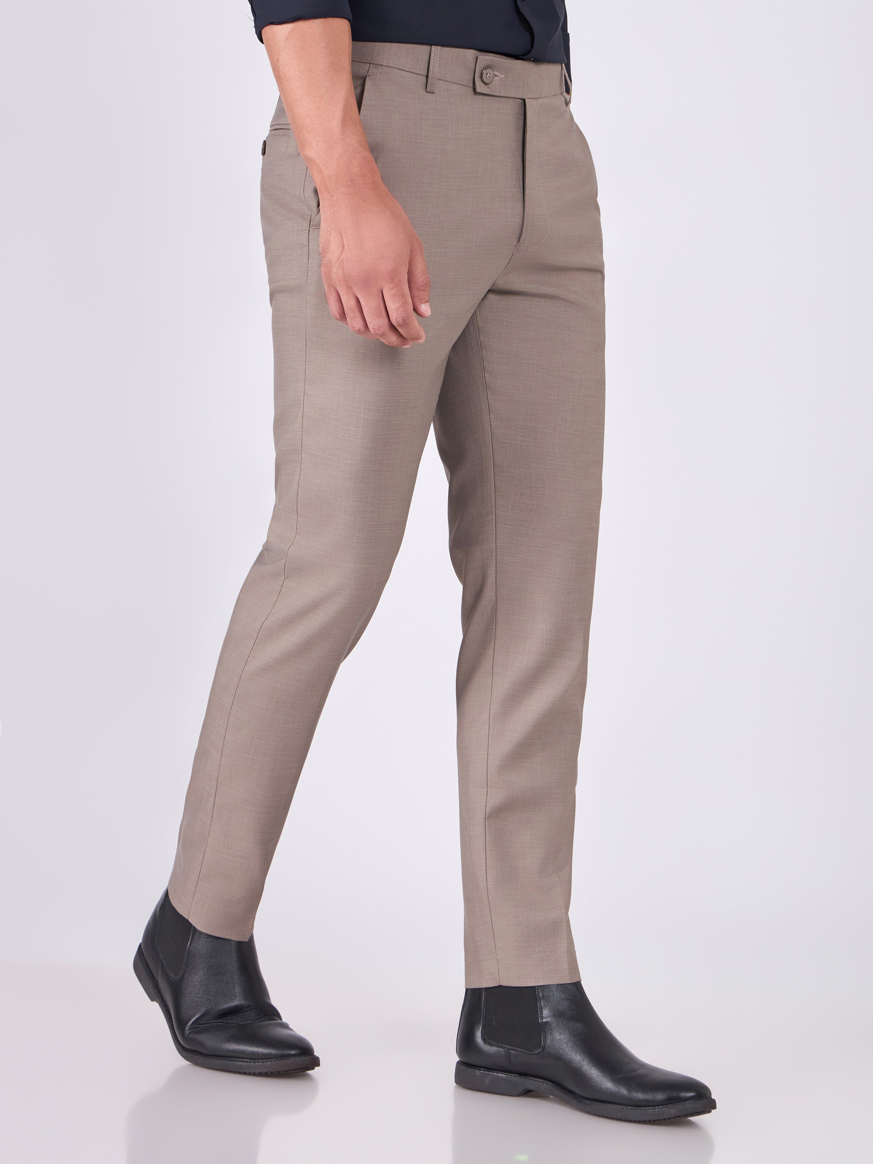 Itron - Skinny Fit Formal Pant - Brown