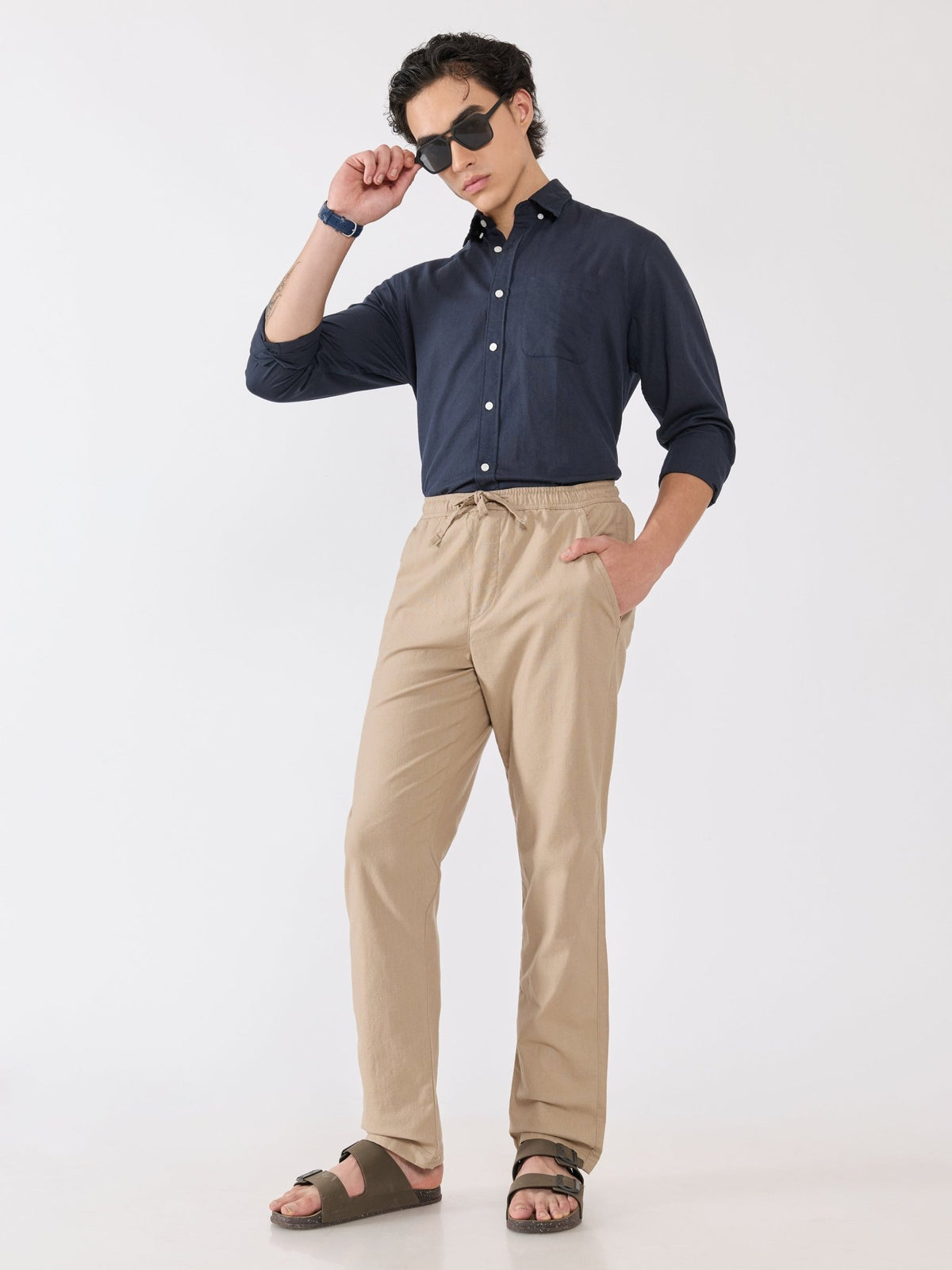 Grantham - Relaxed Fit Joggers - Bisque - Espanshe