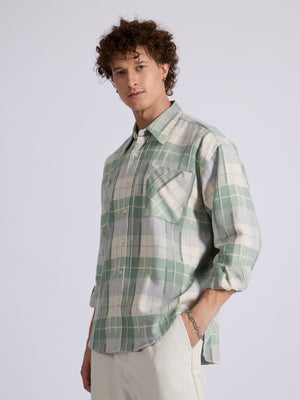 Men's Drop Shoulder Checks Shirt