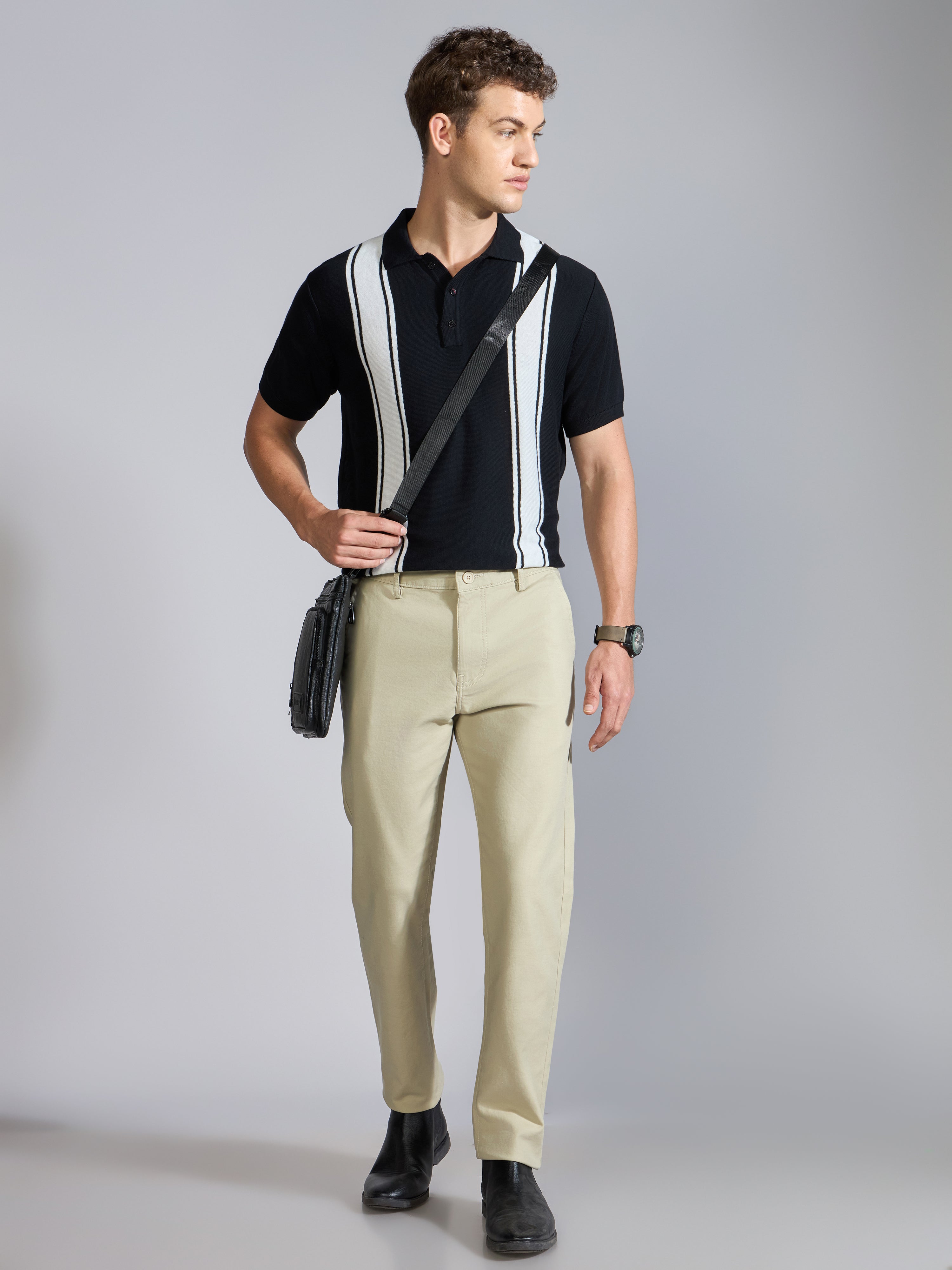 Orren - Slim Fit Cotton Pant - Dusty Yellow