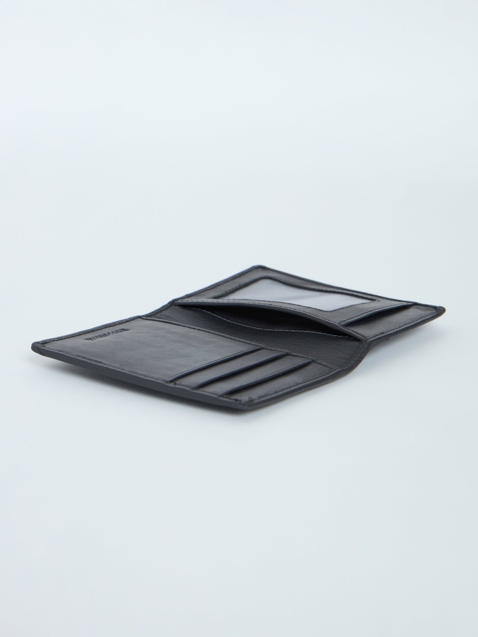 Arctic-11 - Card Holder Leather Wallet with ID Window - Grey - Espanshe