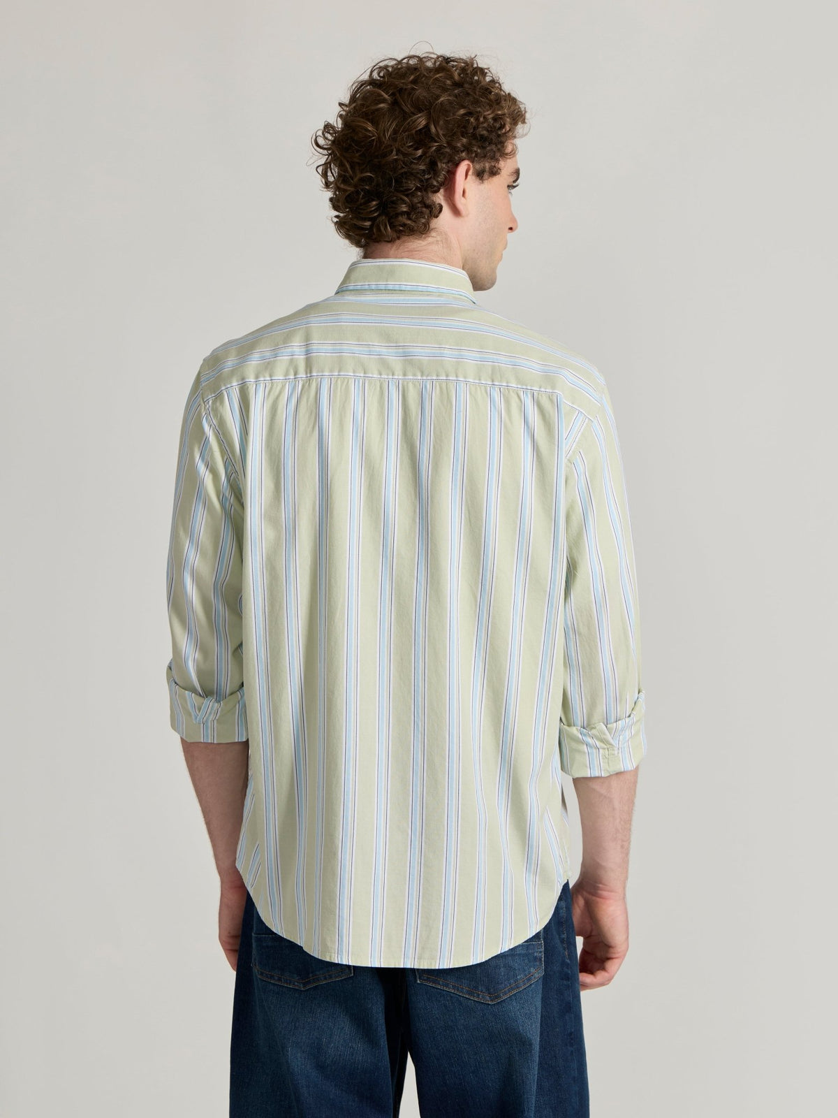 Paulson - Striped Shirt - Light Green - Espanshe