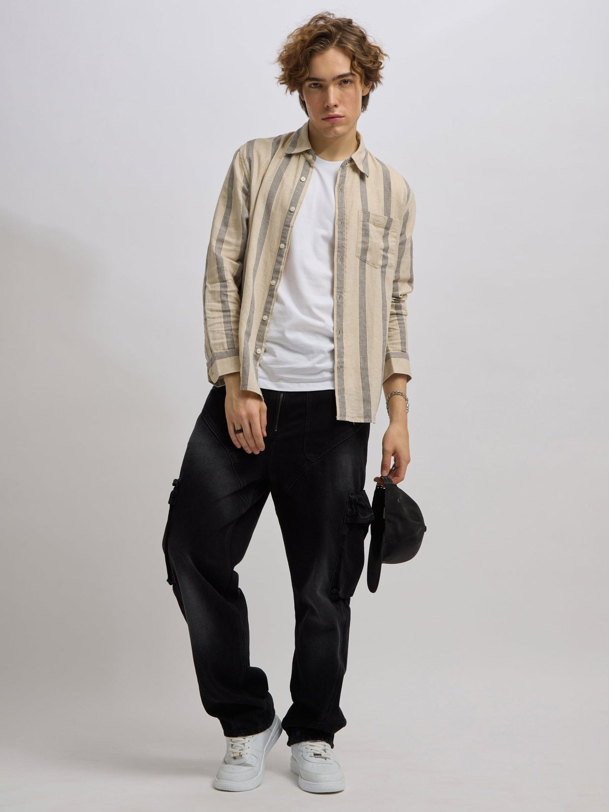 Vinnie - Cargo Jeans - Black - Espanshe