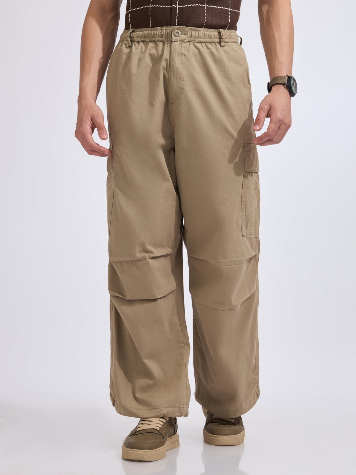 Yolka - Parachute Cargo Pants - Chikku - Espanshe
