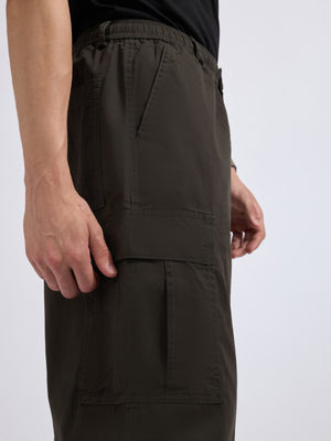 men's parachute cargo pants in green