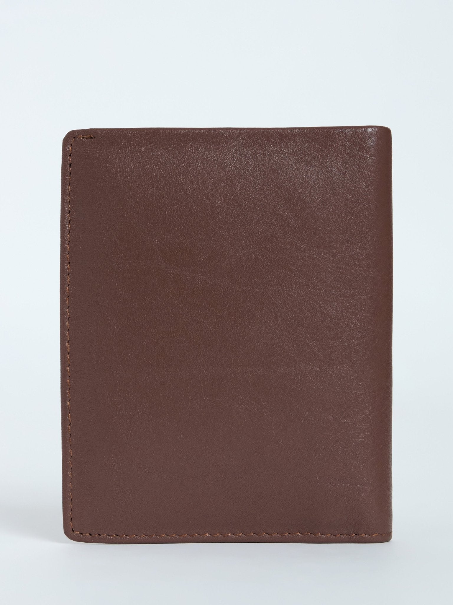 Arctic-11 - Card Holder Leather Wallet with ID Window - Brown - Espanshe