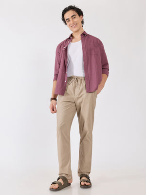 Men's  Relaxed Fit Joggers - beige