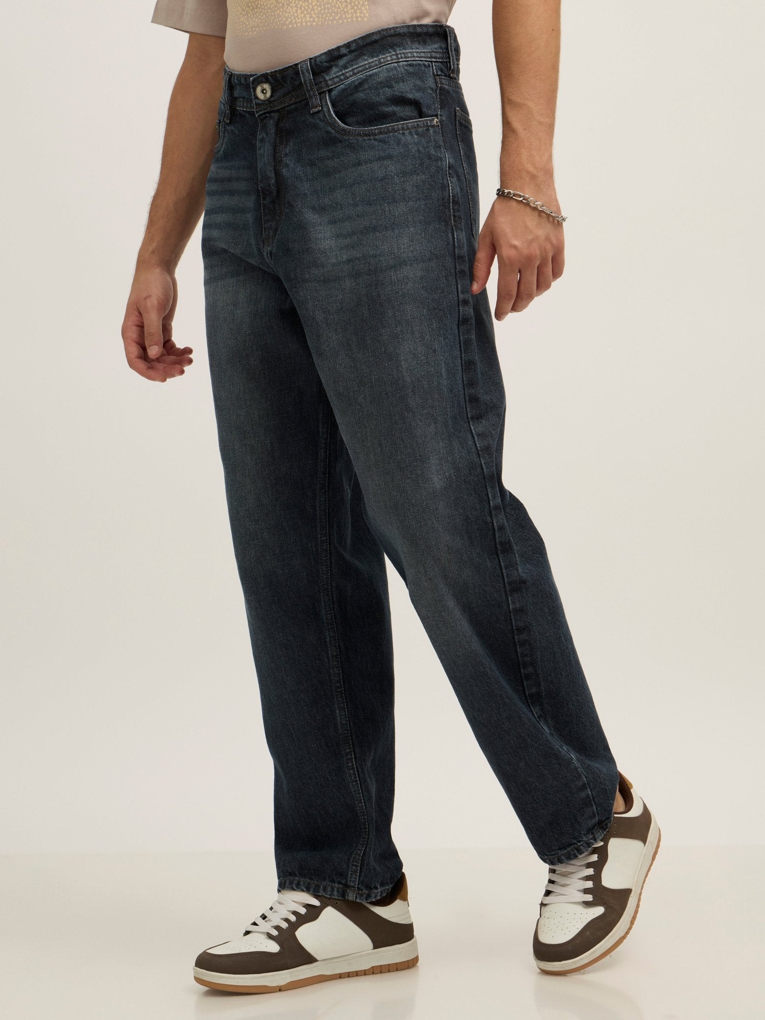 Wallace - Relaxed Fit Jeans - Blue Shade - Espanshe