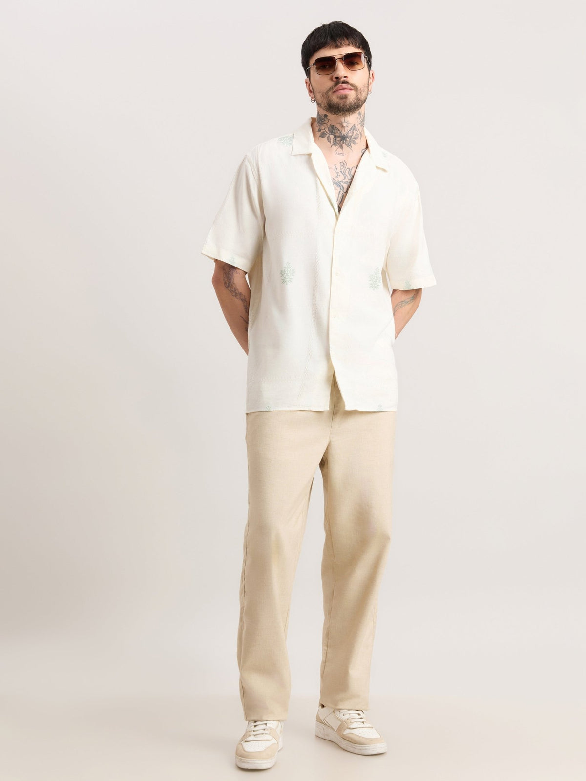 Nesisor - Straight Fit Casual Pant - Cream Brulee - Espanshe