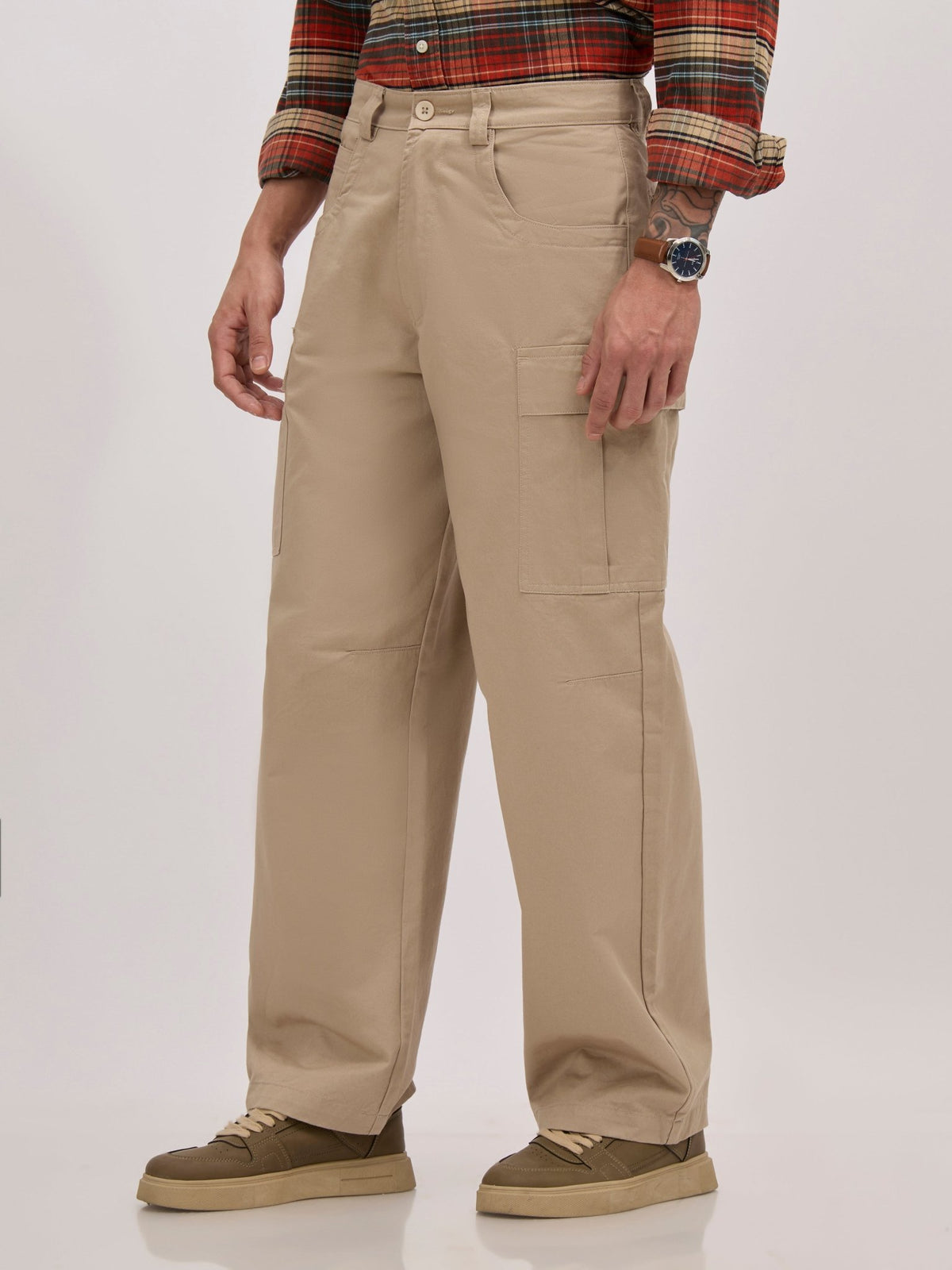 Vardon G1 - Super Baggy Cargo Pants - Tan - Espanshe
