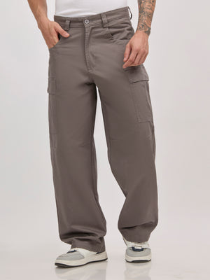 men's super baggy fit pant in color dark gray