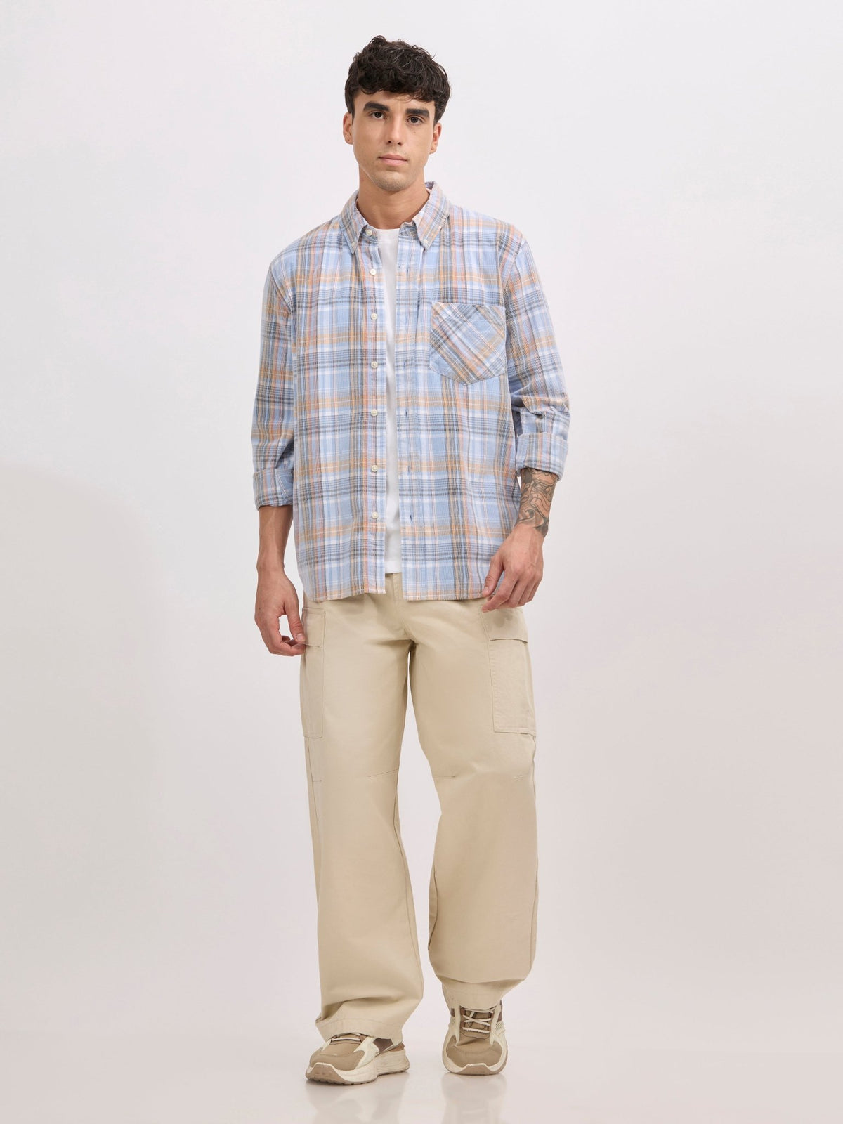 Vardon G1 - Super Baggy Cargo Pants - Beige - Espanshe