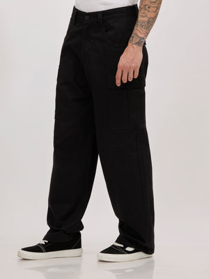 men's super baggy fit pant in black color