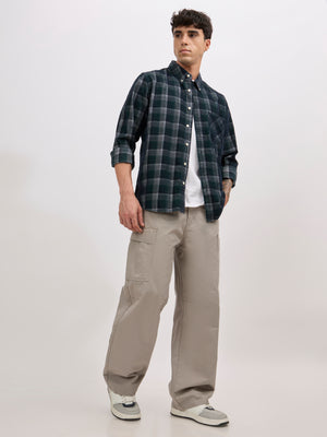 men's super baggy fit pant in grey color