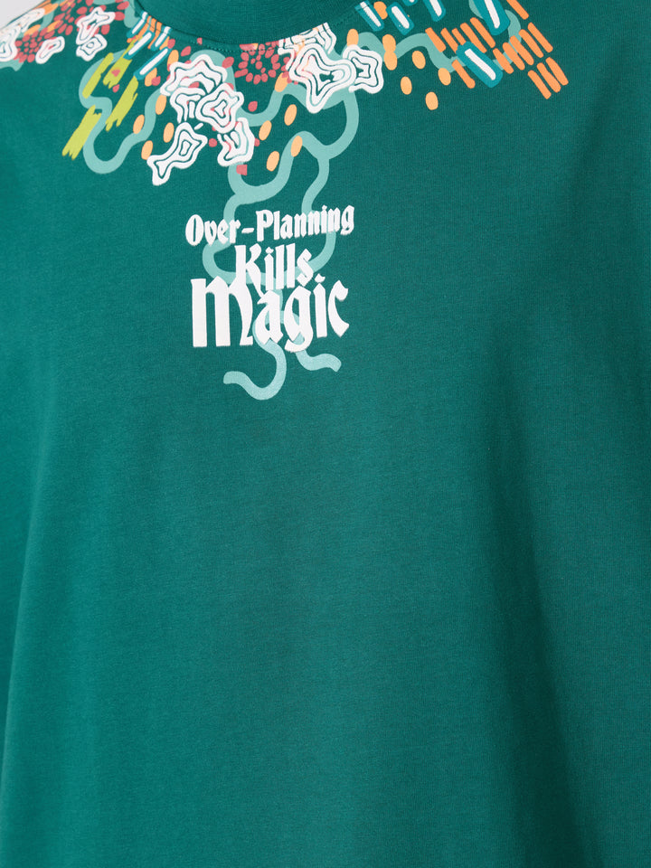 Men's printed t-shirt in green