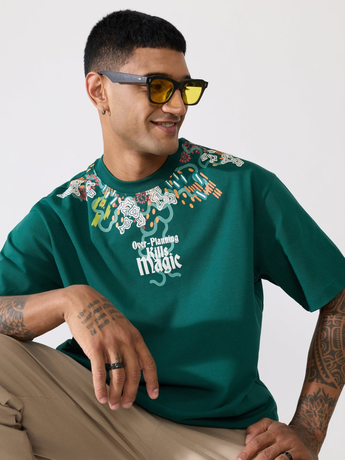 Loveex - OverPlanning Kills Magic Graphic Green T-Shirt - Espanshe