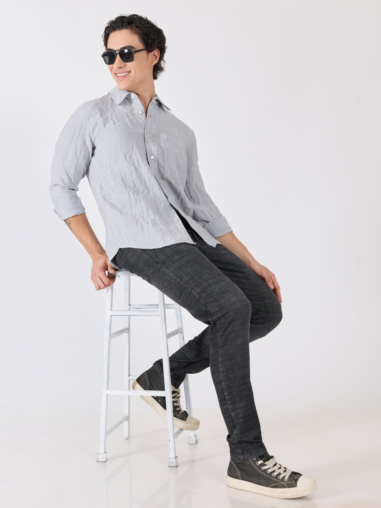 Santo - Skinny Fit Jeans - Black Shade - Espanshe