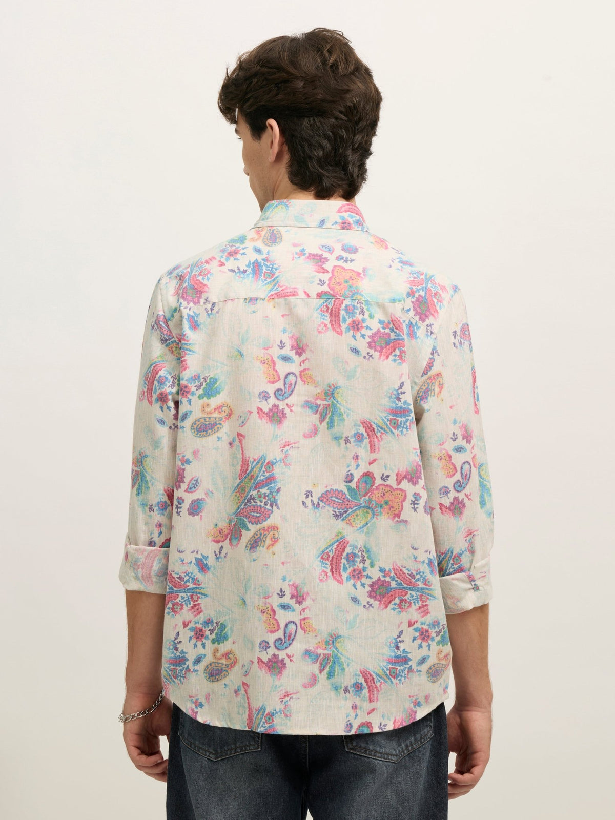 Westley - Regular Floral Printed Shirt - Pink - Espanshe